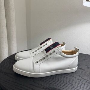Christian Louboutin F.A.V Fique A Vontade Sneaker Leather White 44
